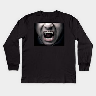 Vampire Mask Kids Long Sleeve T-Shirt